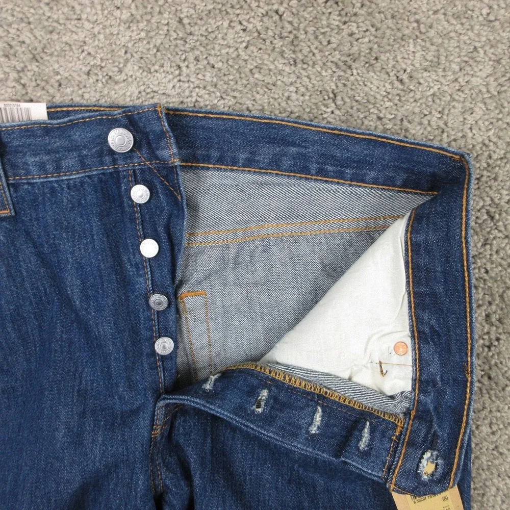Levis Jeans Mens 36x36 Blue 501 Button Fly Original Straight Stone Denim Pants
